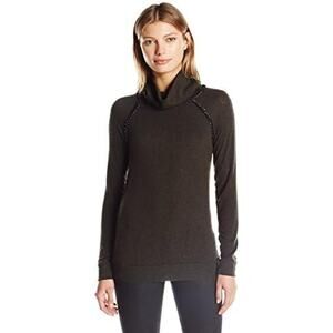 BAILEY/44 Chain Cowl Neck Sweater Pullover Dark Green Wool Blend Knit Women's M